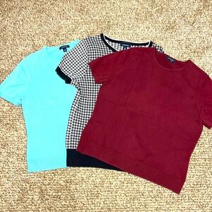 Lands’ End women’s short sleeve sweater tops